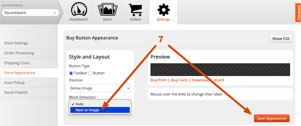 Fotomoto Dashboard Block Detection Next to Image