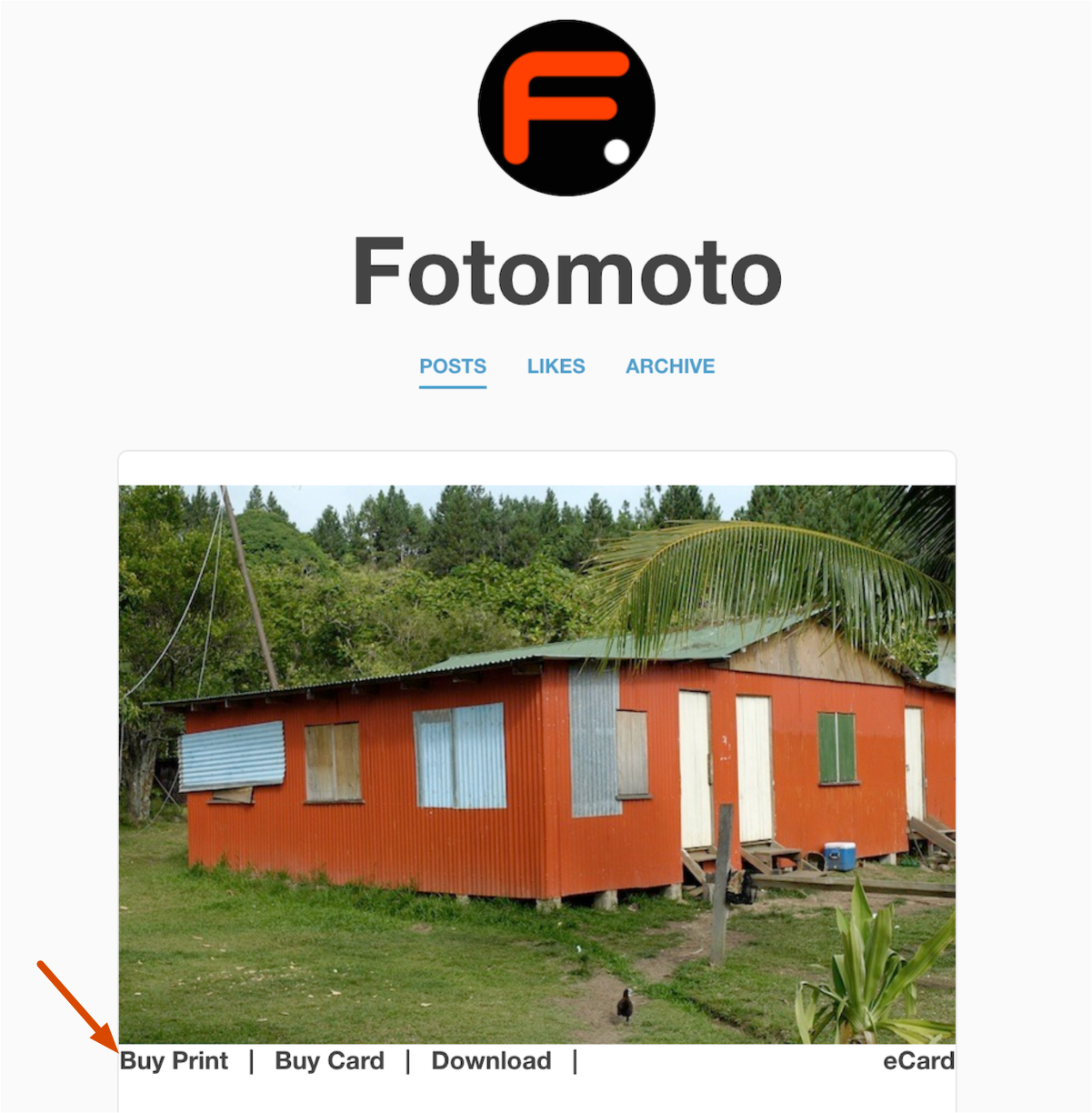 Fotomoto Buy Buttons on an image in Tumblr